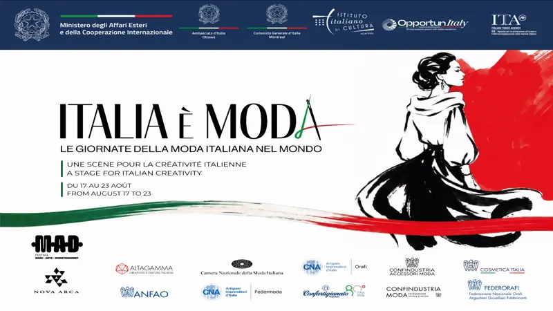 Intervista a Clara Tosi Pamphili, curatrice e Antonio Franceschini responsabilie CNA Federmoda -  ITALIA E MODA Le Giornate della Moda Italiana nel Mondo - 17-23 Agosto, 2026 