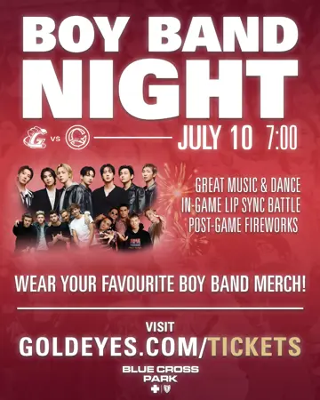 Winnipeg Goldeyes - Boy Band Night