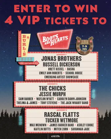 Enter to Win 4 VIP Wristbands to Boots and Hearts Music Festival