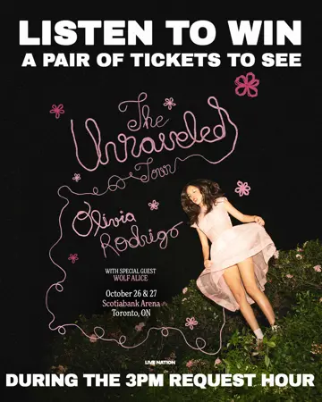 3pm Request Hour: Win tickets to see Olivia Rodrigo at Scotiabank Arena on October 27